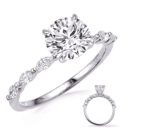 WHITE GOLD MARQUISE ENGAGEMENT RING