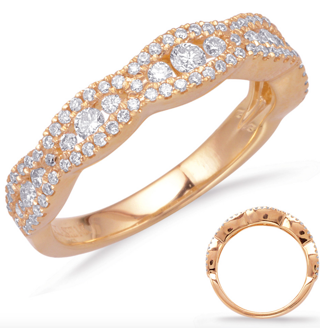 14K Rose Diamond Fashion Ring