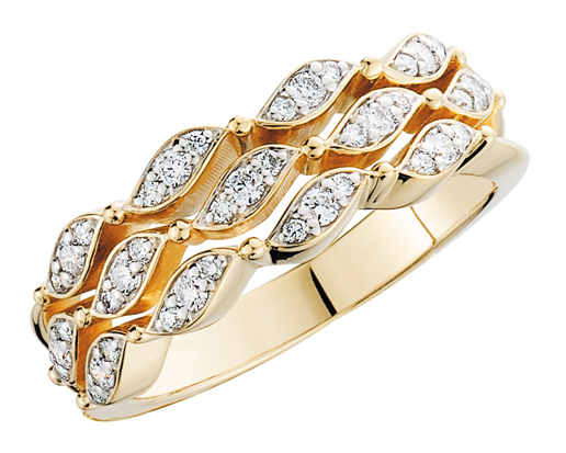 14K Yellow Diamond ring