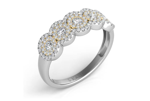 YELLOW & WHITE GOLD DIAMOND FASHION RING