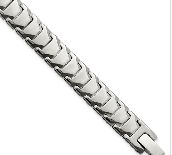 Chisel Tungsten Polished 9 inch Bracelet