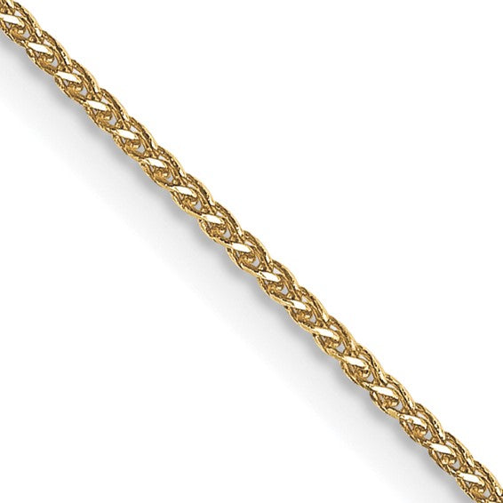 14K 18 inch .85mm Diamond-cut Spiga with Lobster Clasp Chain