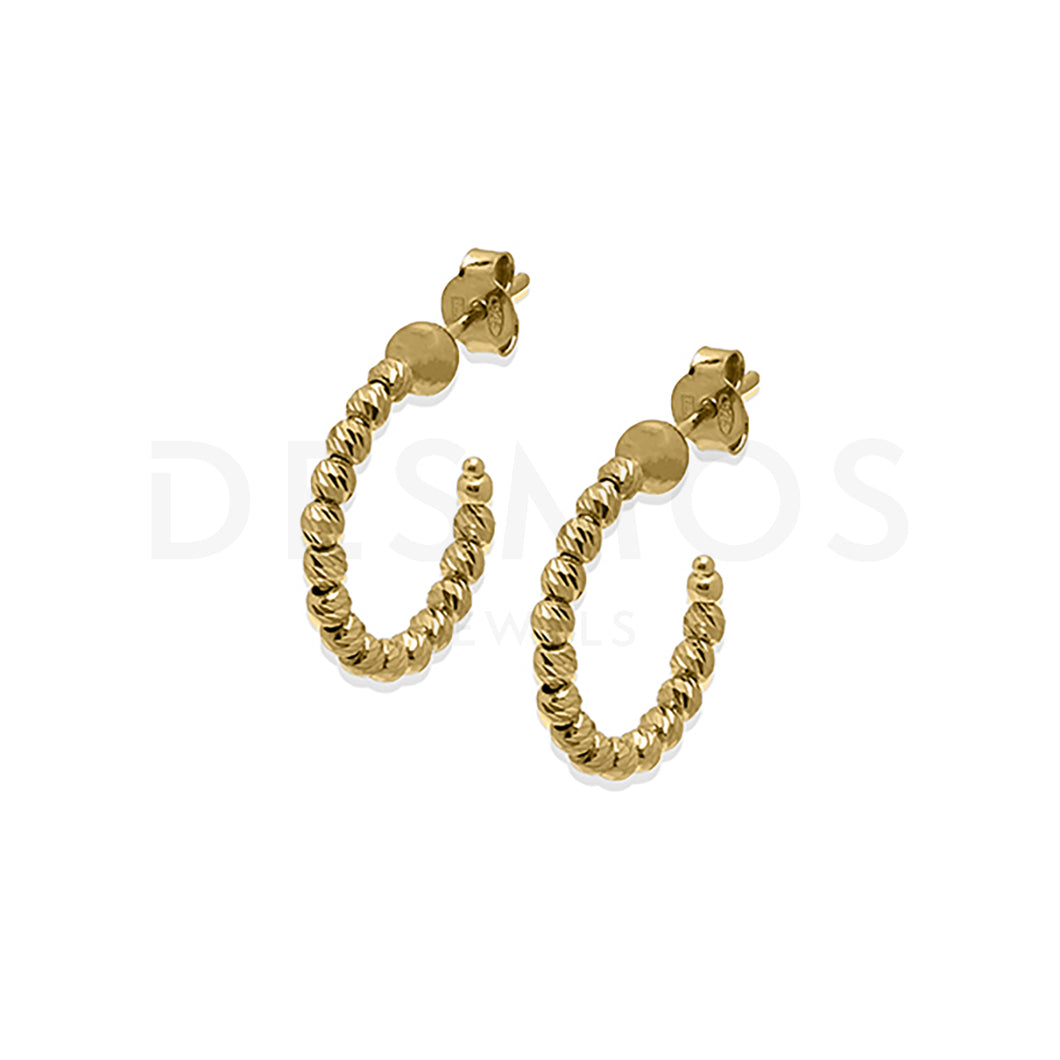 DESMOS STERLING CRYSTAL HOOPS