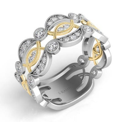 14K Yellow & White Diamond Fashion Ring