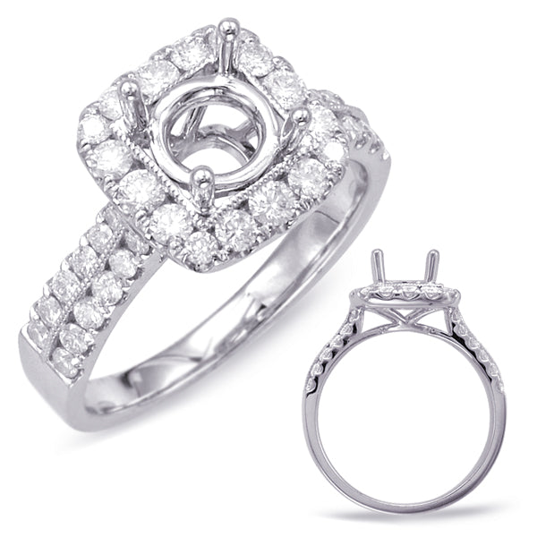 White Gold Halo Engagement Ring