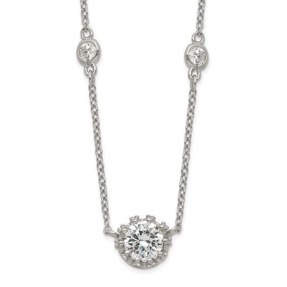 Sterling Silver & CZ Neckalce