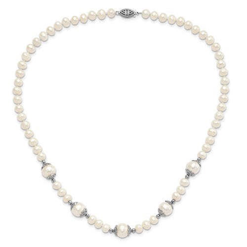 6-9mm Cultured Pearl 5-Station Necklace