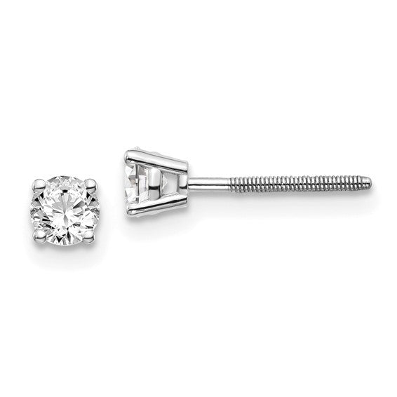 14K White Diamond Studs .40cttw