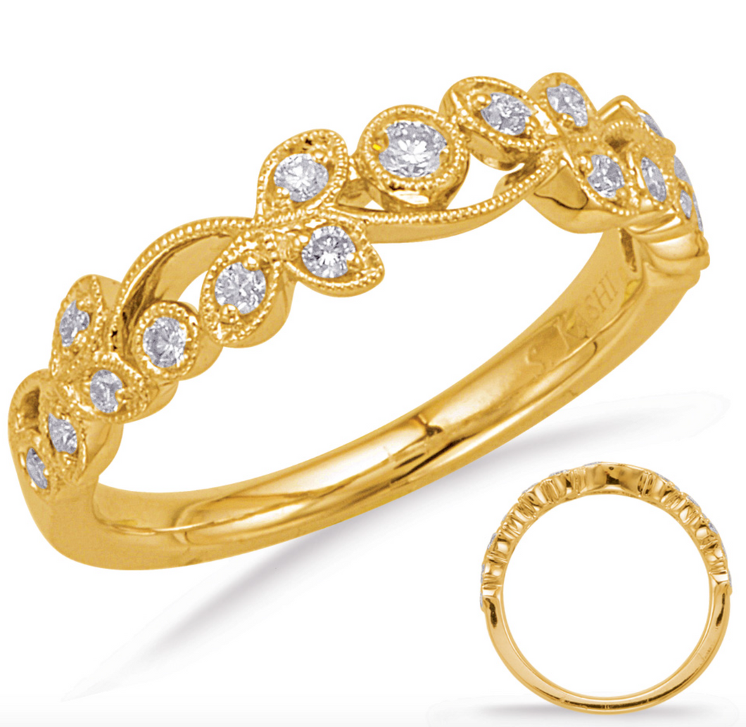 14K Yellow Diamond Band