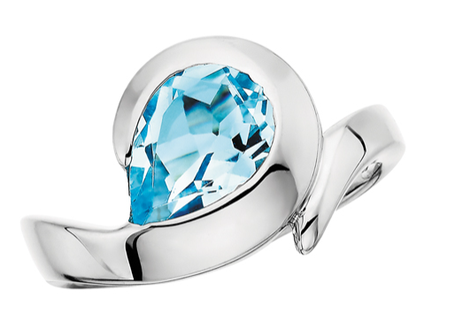 Silver Blue Topaz Ring