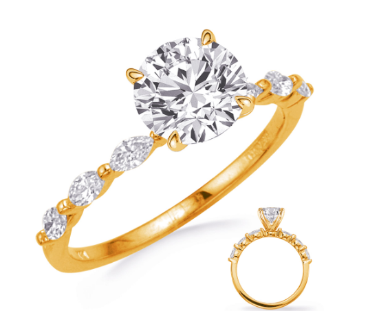 14K Yellow Engagement Ring