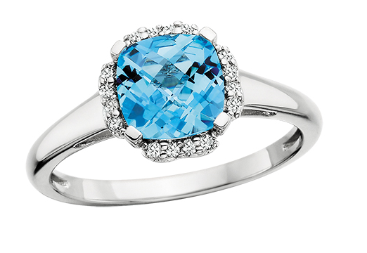 Silver Blue Topaz Ring